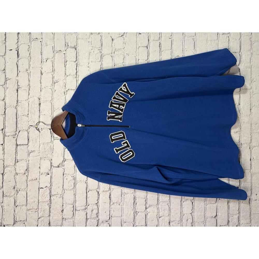 Old Navy Men's Blue Fleece Quarter-Zip Pullover Jacket XL